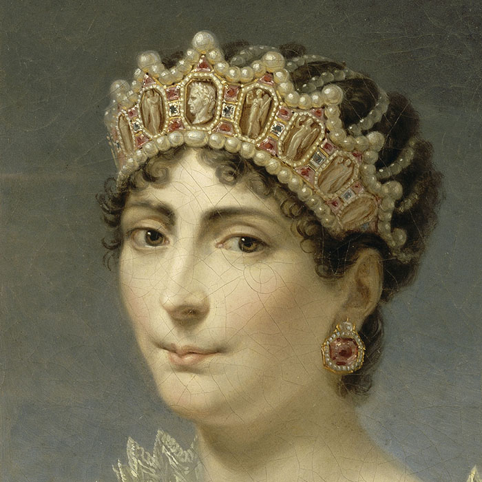 Portrait de l'impératrice Joséphine en costume de reine d'Italie, détail