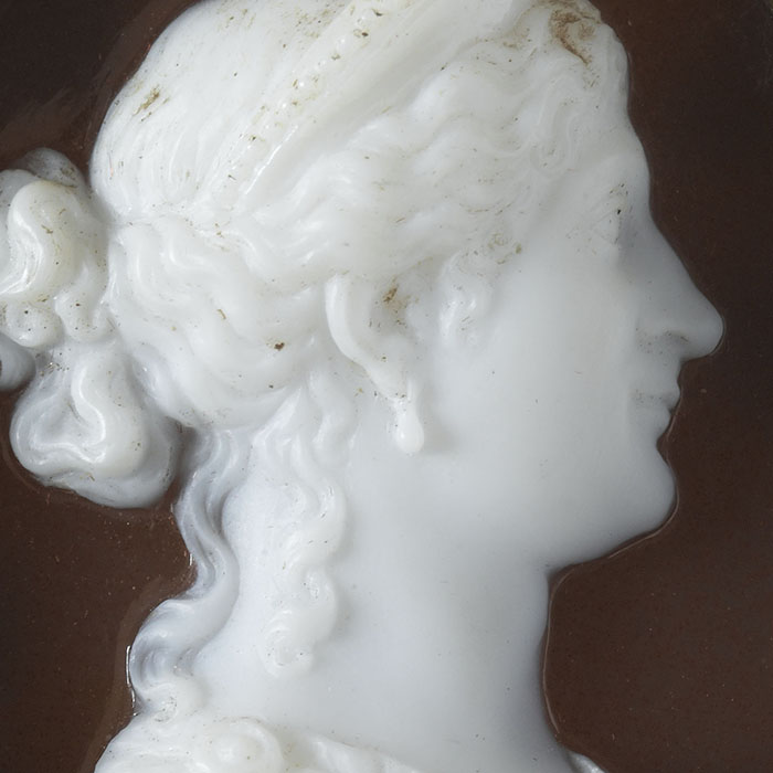 Portrait de profil de Madame Mère, détail