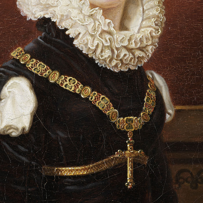 Portrait d’Amélie de Leuchtenberg, détail