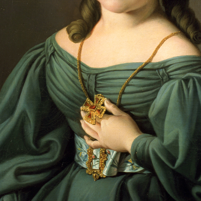 Portrait de Mathilde Cobos, détail