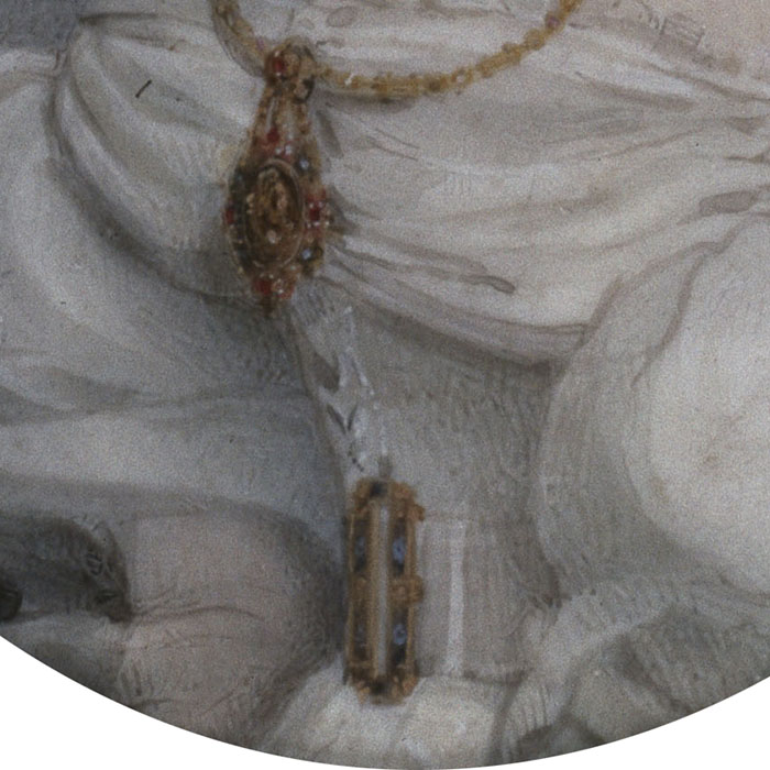 Portrait de Mathilde, comtesse von Clary und Aldringen (1806-1896), détail