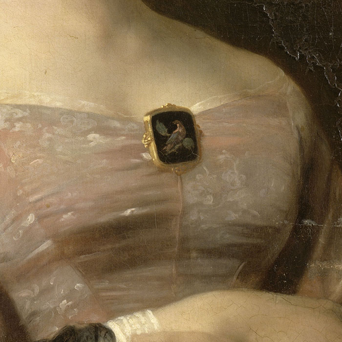 Portrait de Mademoiselle Brémond, détail